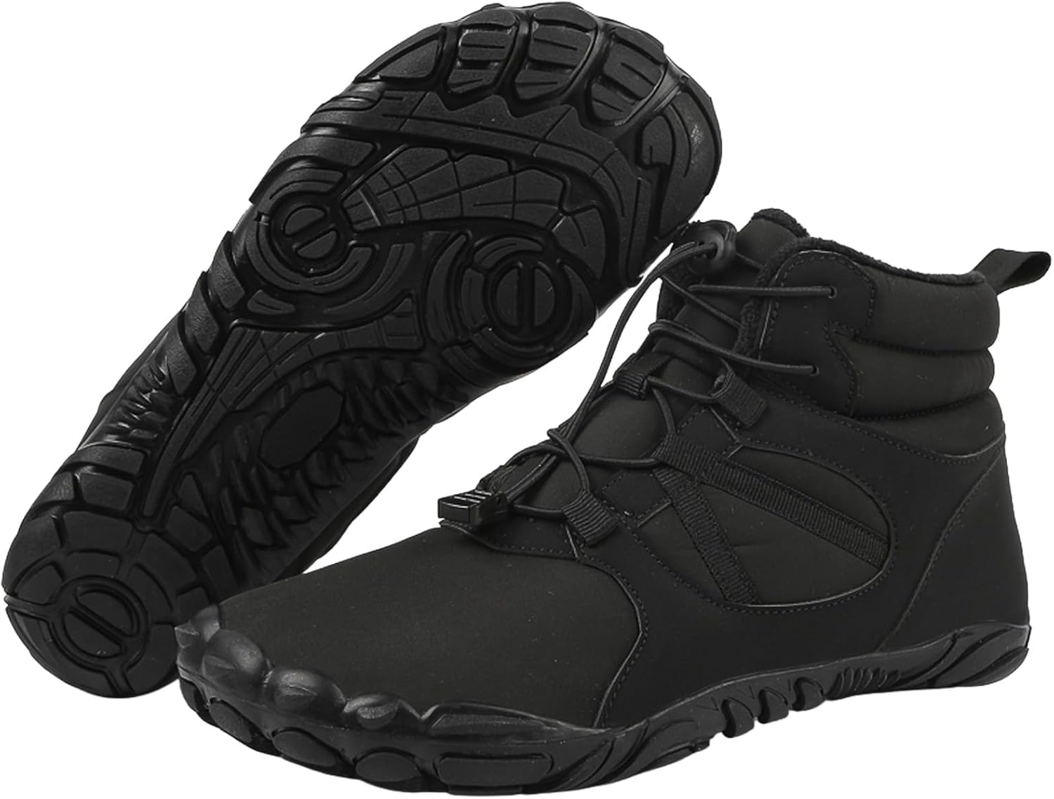 

Ботинки для походов для женщин и мужчин, зимние теплые ботинки с меховой подкладкой Generic, черный