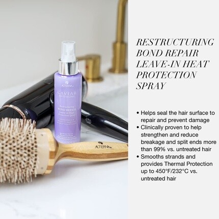Alterna Caviar Anti-Aging Restructuring Bond Repair Несмываемый термозащитный спрей, 4,2 жидких унции, Alterna Haircare — фото 2