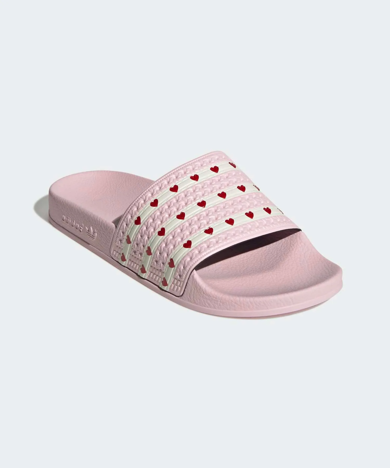Сандалии-слипоны с сердечками Adilette adidas Originals розовые — фото 4