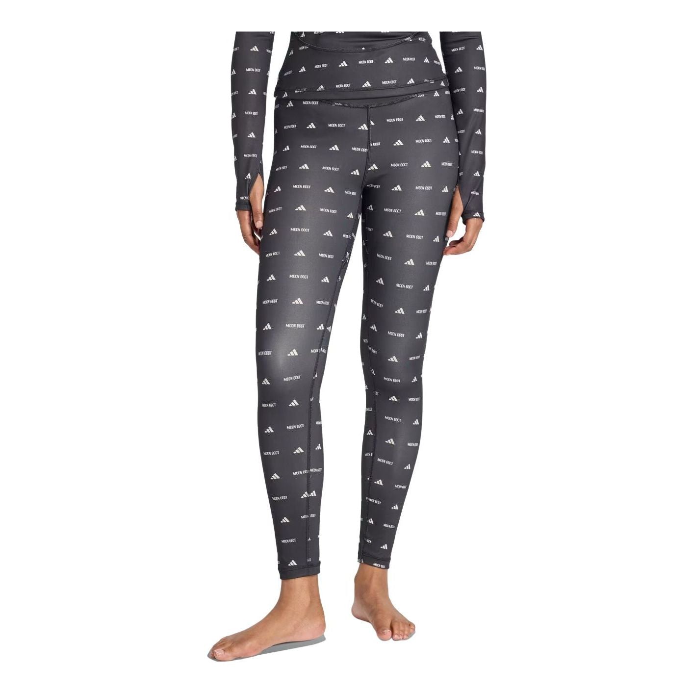 (WMNS) Леггинсы Adidas x Moon Boot Slim Leggings 'Black' — фото 2