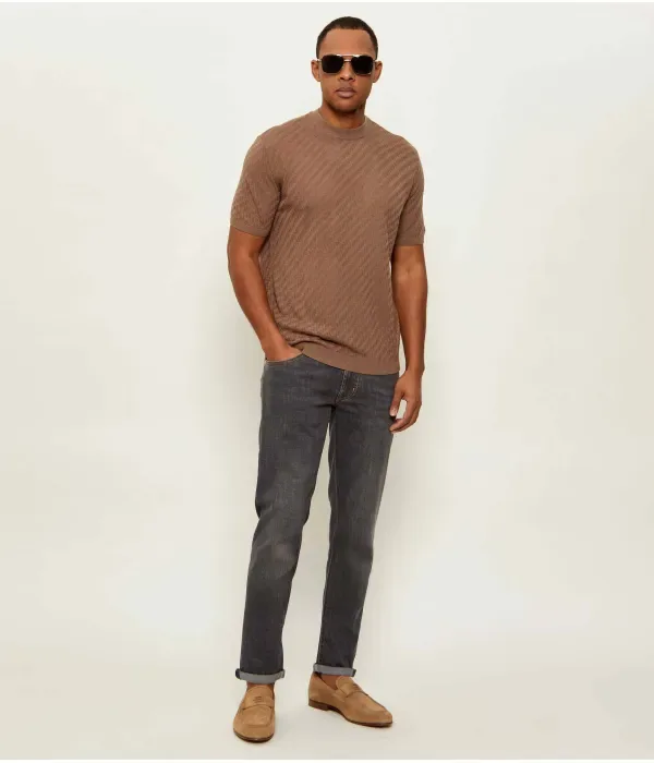 Свитер slim fit Emporio Armani, коричневый — фото 2