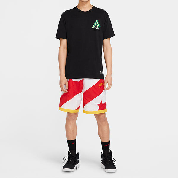Футболка dri fit giannis logo basketball с коротким рукавом Nike, черный — фото 3