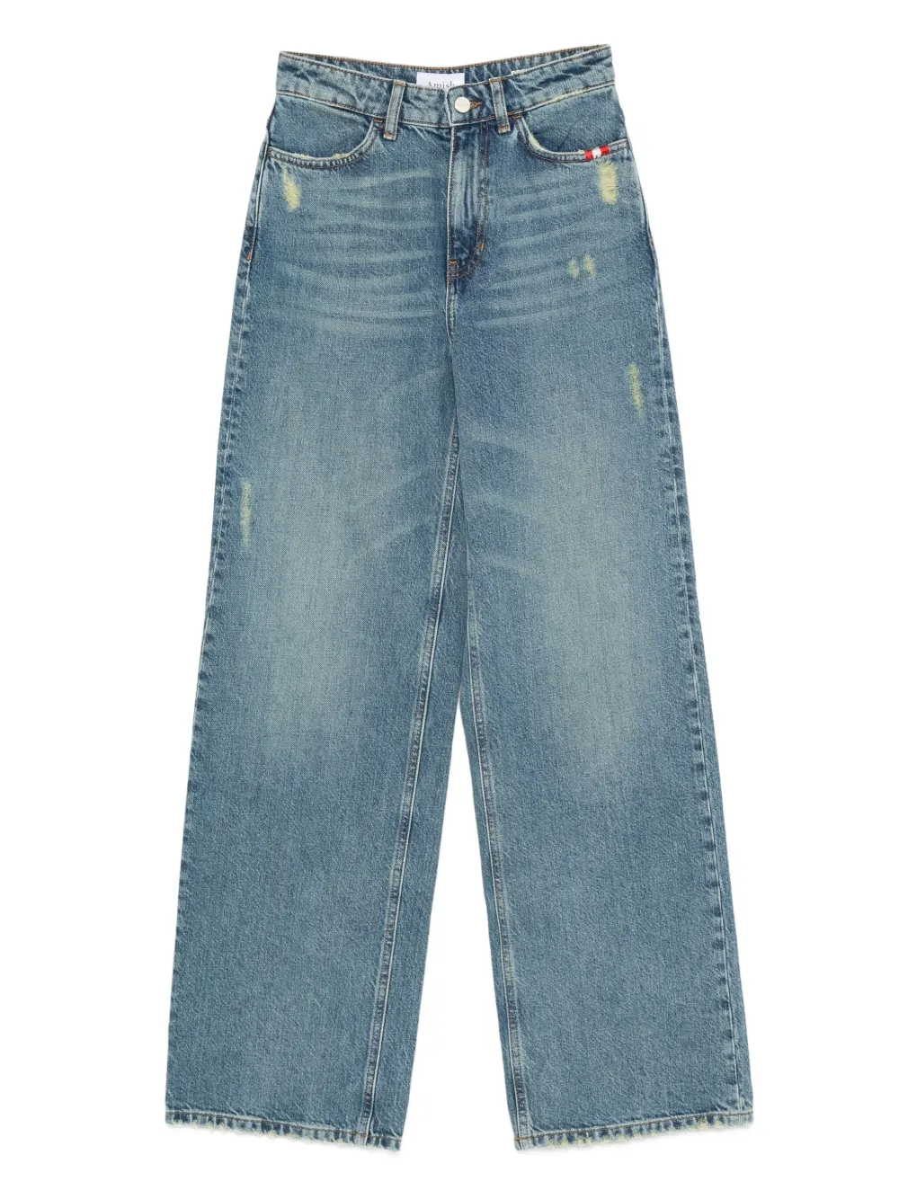 

Джинсы с эффектом потертости Amish, синий