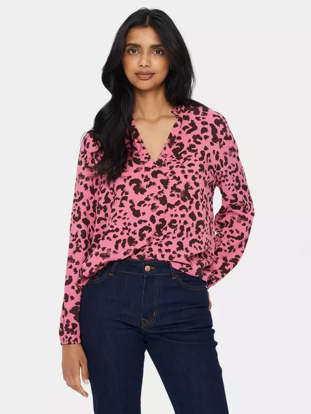 

Топ Saint Tropez Eda Animal Print, цвет rose/black