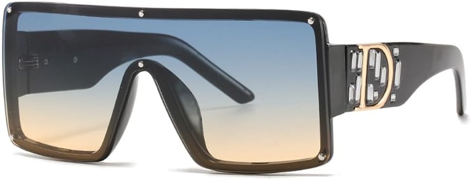 

JWMSXYQR UV400 Модные цельные солнцезащитные очки для женщин, солнцезащитные очки для мужчин, винтажный градиент, черный, синий, желтый, солнцезащитные очки Pequeno encrenqueiro