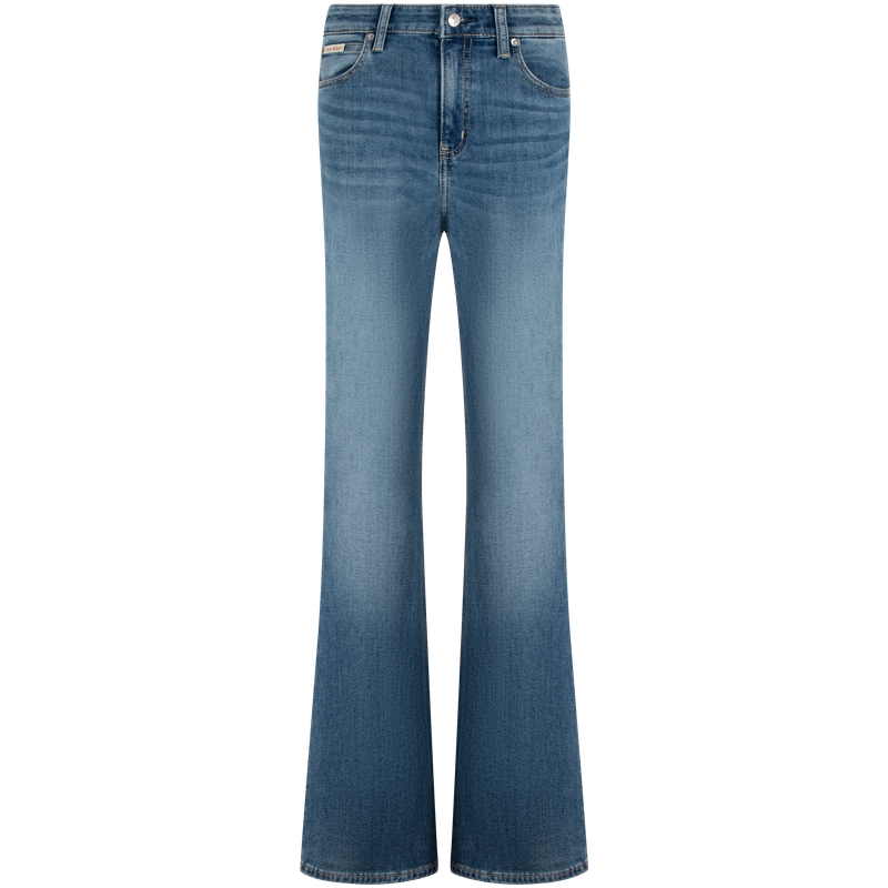 CALVIN KLEIN Jeans Женская джинсовая куртка светло-голубого цвета 1A4-Denim Light Blue — фото 2