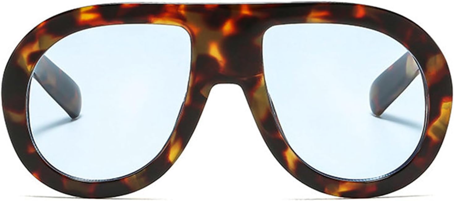 

Willochra Модные толстые солнцезащитные очки-пилот большого размера для женщин и мужчин, ретро, ​​большие цельные солнцезащитные очки, винтажные очки с защитой от УФ-излучения UV400, C4