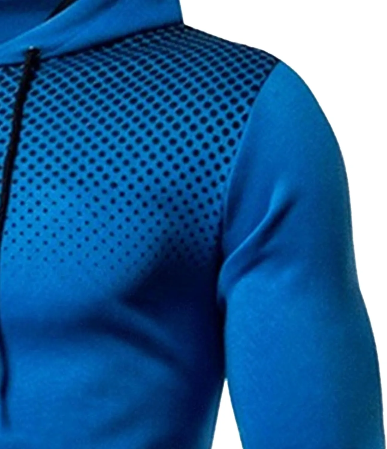 Мужская худи с молнией и принтом slim fit на флисе с шерпой — фото 3