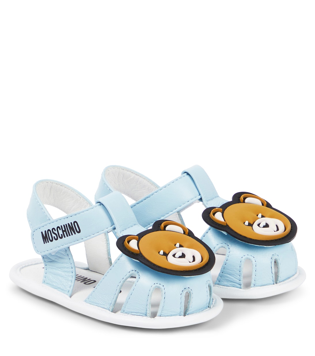 

Кожаные сандалии Baby Teddy Bear Moschino Kids, синий