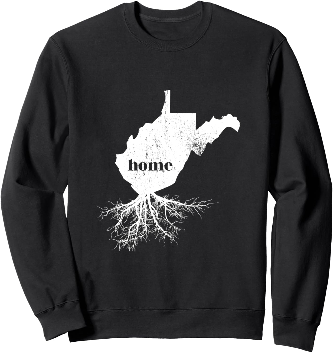

Футболка с картой штата Западная Вирджиния Home Roots State Map, подарок Любовь и гордость, черная West Virginia State Design Gifts