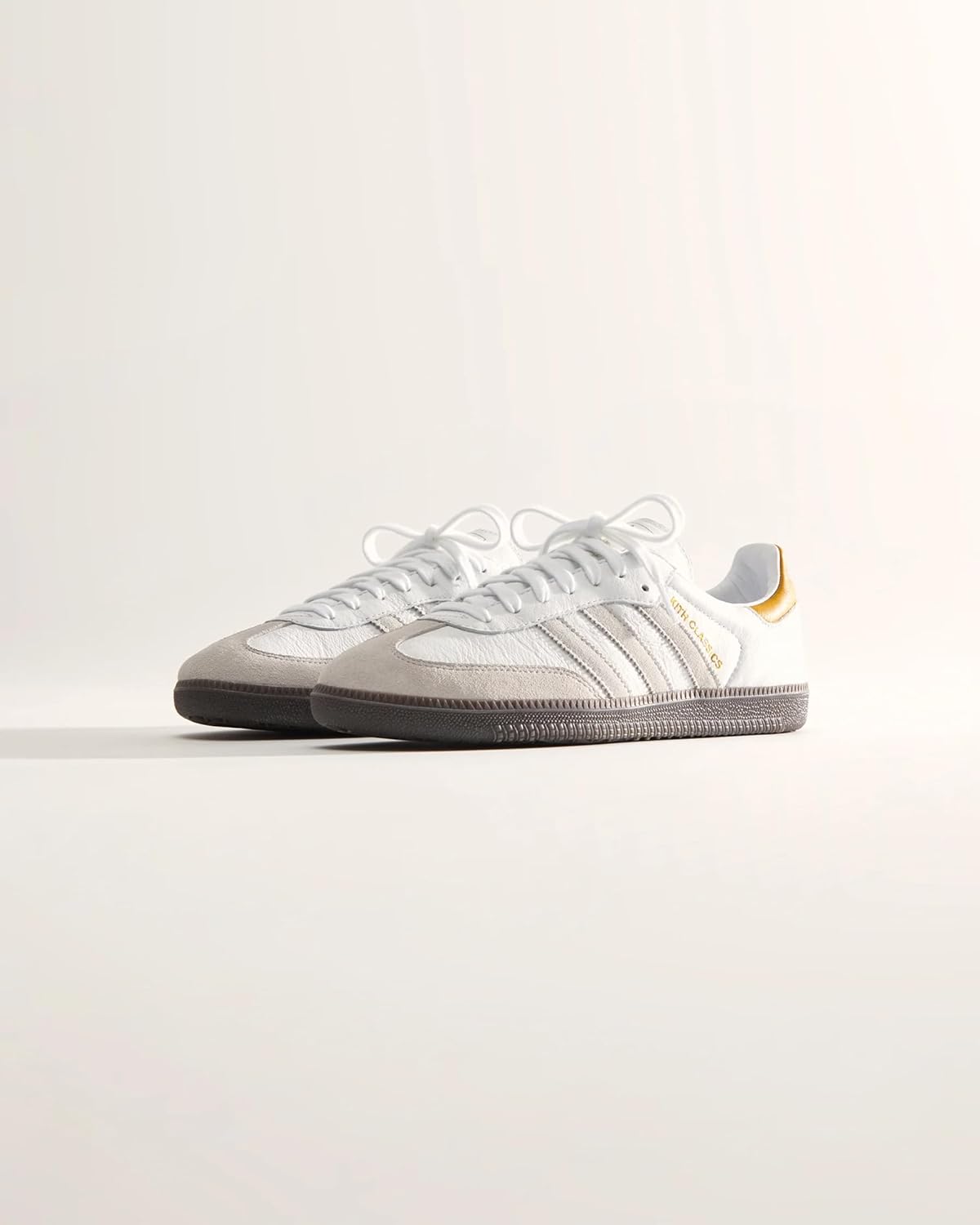 Мужские кроссовки Adidas Samba, белый/серый — фото 4