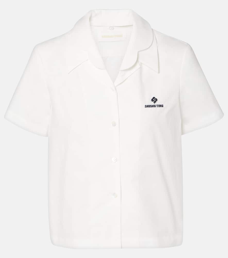 

Хлопковая рубашка с логотипом Shushu/Tong, White