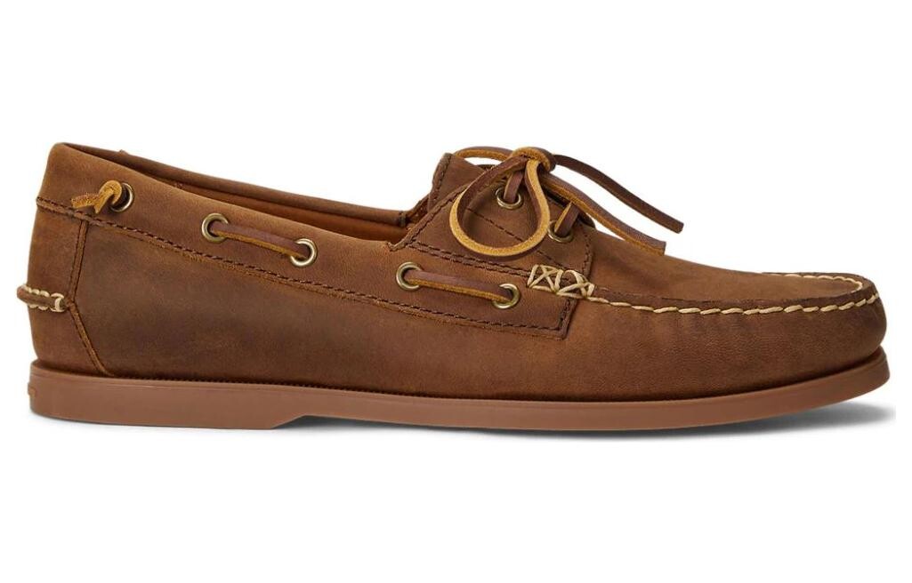 Туфли-лодочки из кожи Merton Polo Ralph Lauren, коричневый — фото 2