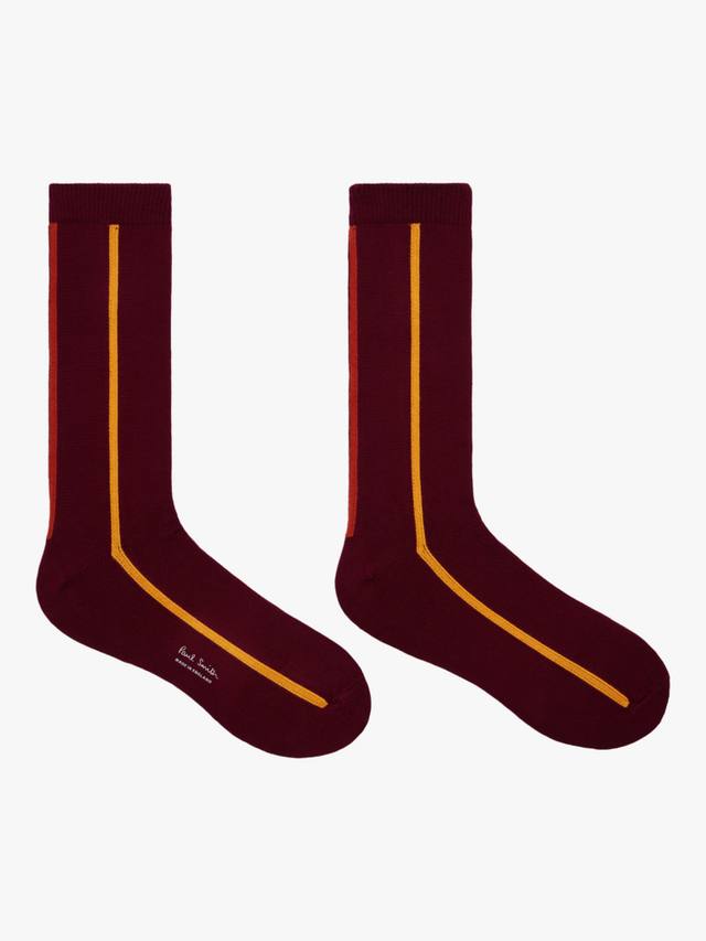 

Носки в тонкую вертикальную полоску Paul Smith, цвет Red Burgundy