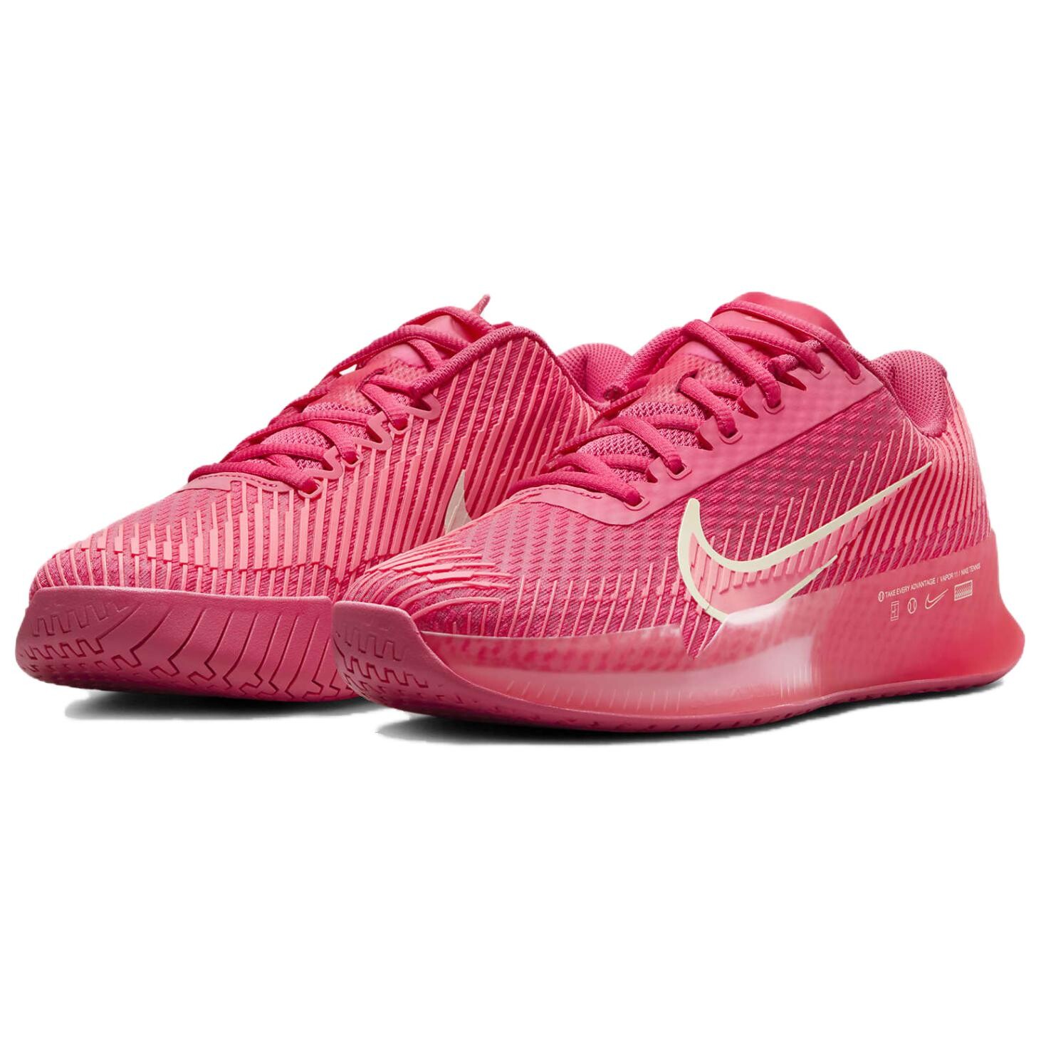 Теннисные кроссовки Air Zoom Vapor 11 женские с низким верхом, фиолетово-розовые/ярко-розовые/белые/глубокие красные тона Nike — фото 3