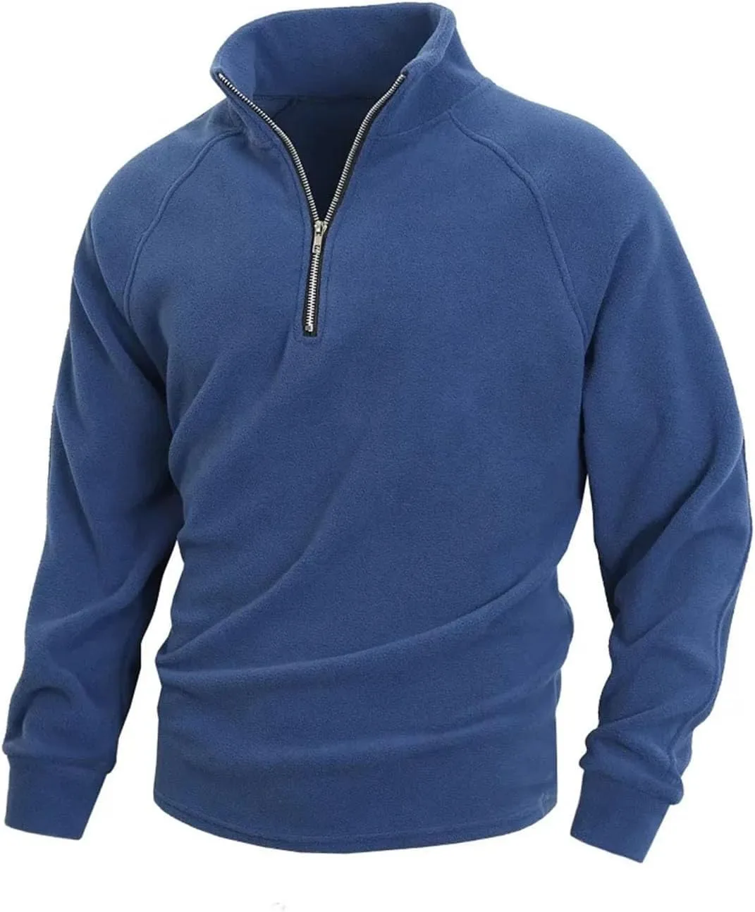 Толстовка мужская Slim Fit с воротником и длинным рукавом — фото 4