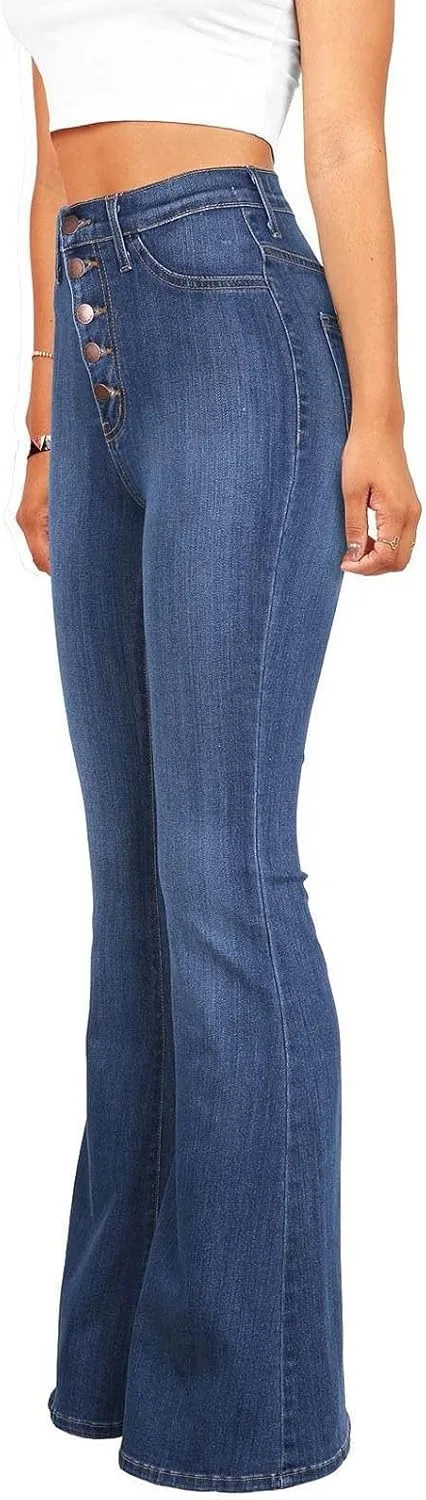Джинсы Bell Bottom для женщин Stretchy High Waisted Classic Flare — фото 4