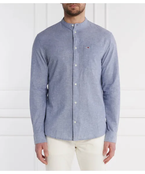 

Рубашка из льняной смеси Мао Regular fit Tommy Jeans, синий