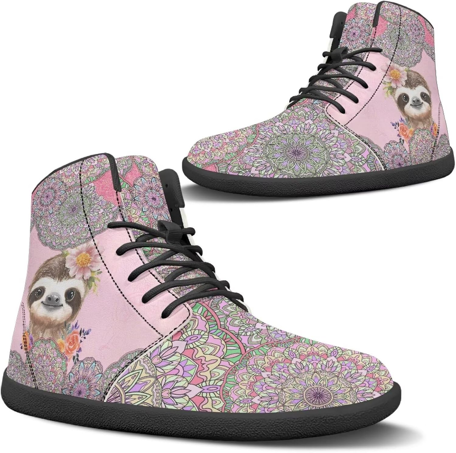 

Мужские широкие высокие кеды-босоножки, женские кроссовки для ходьбы с нулевым уклоном, повседневные кроссовки с амортизированной поддержкой голеностопа, черная подошва, размер 5-13,5 Qoiuvncy