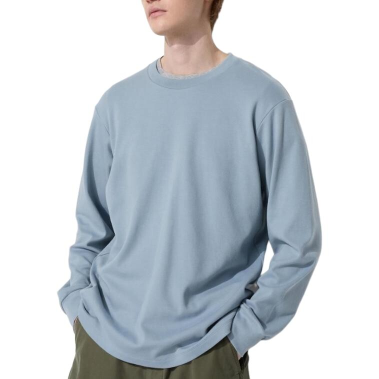 

Футболка унисекс бирюзового цвета Uniqlo, голубой