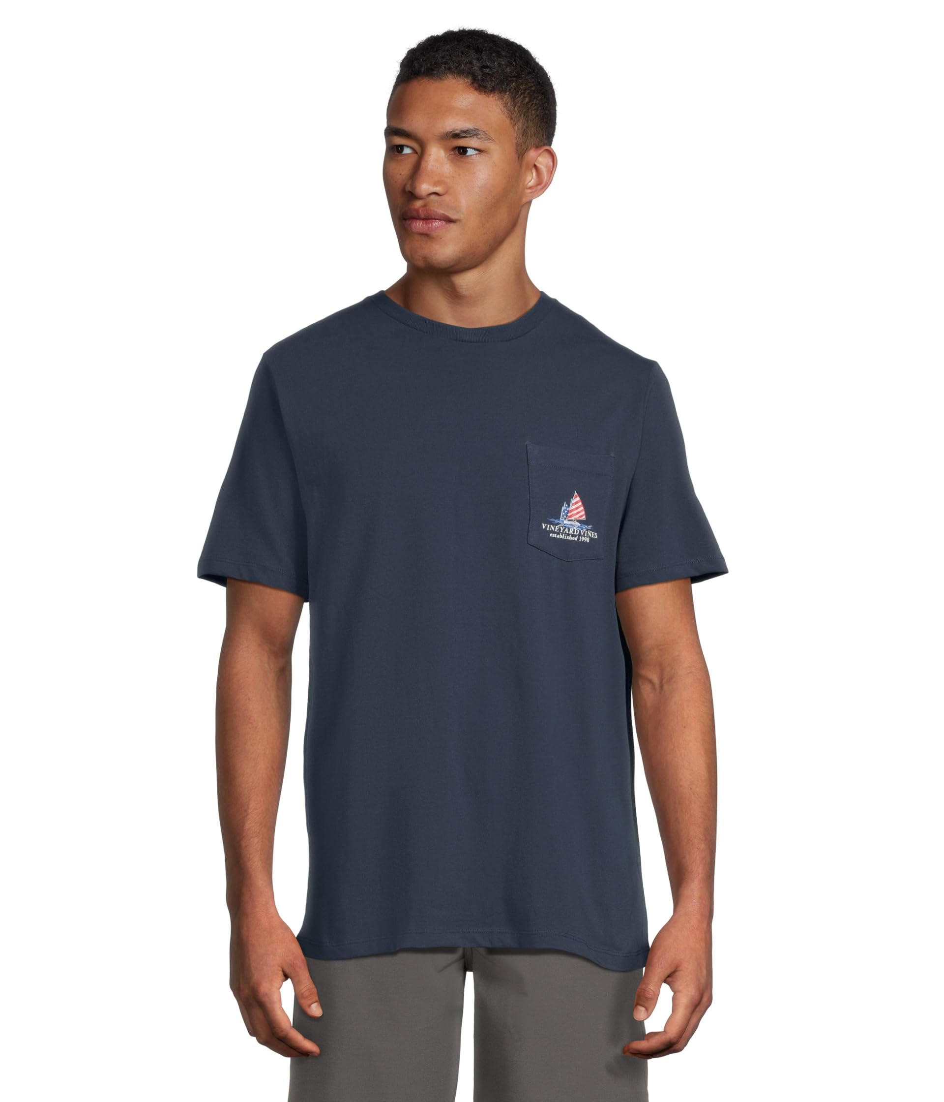 

Футболка Vineyard Vines Afternoon Sailin America Short Sleeve Tee, Blue Blazer