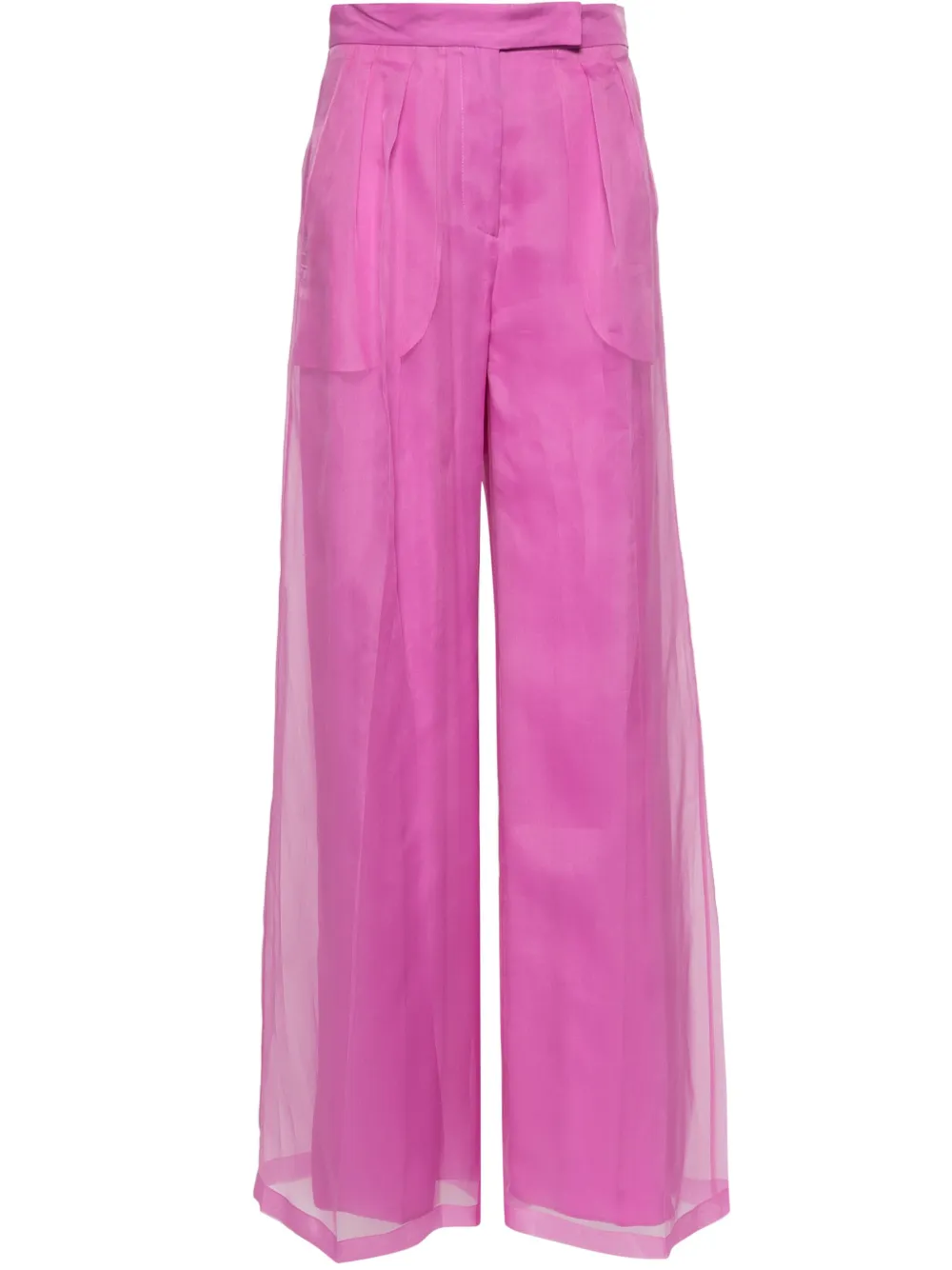 

Атласные брюки прямого кроя MAX MARA, розовый