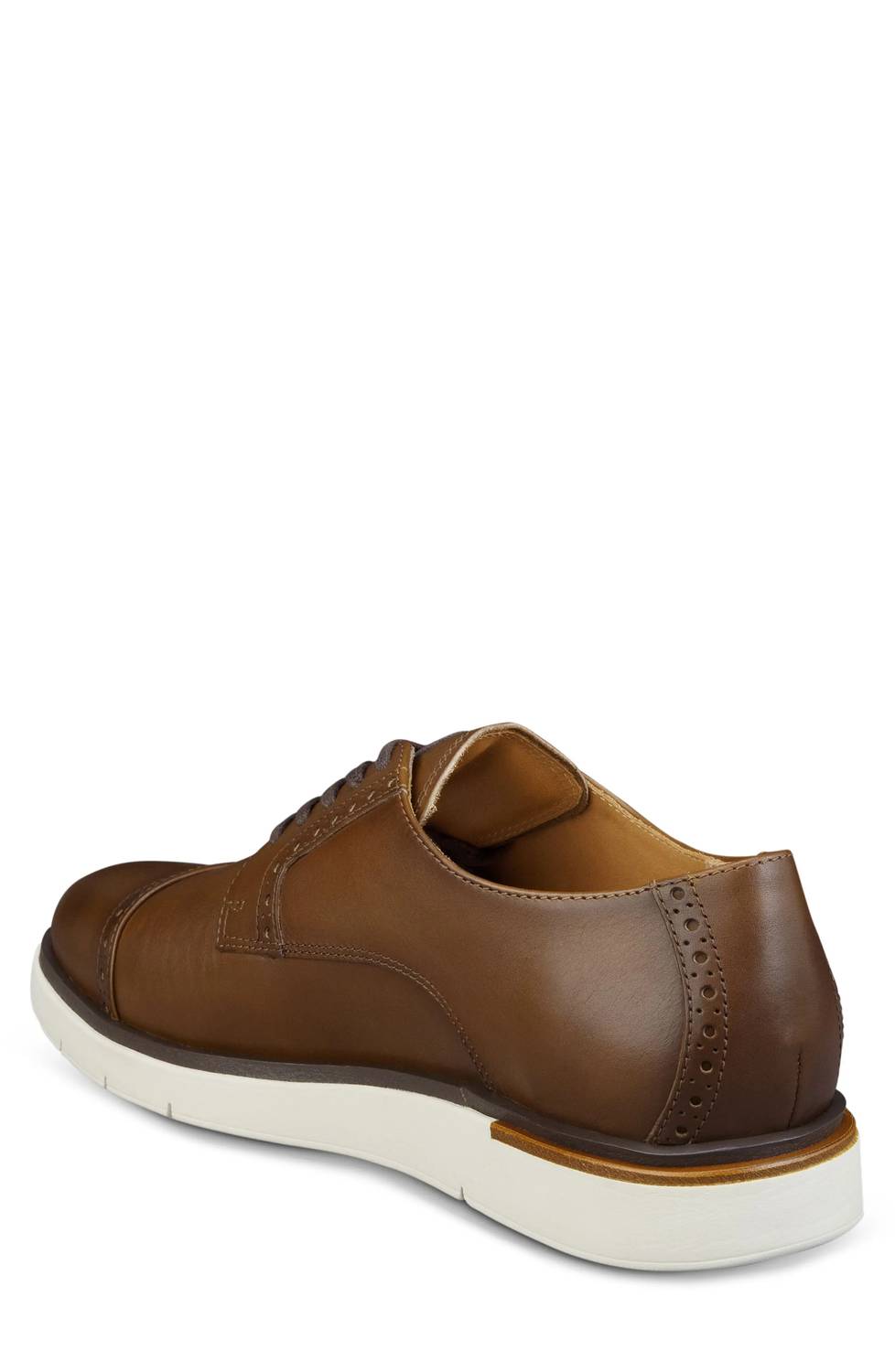 Мужские кожаные туфли Caleb на шнуровке коричневого цвета Allen Edmonds, коричневый — фото 3