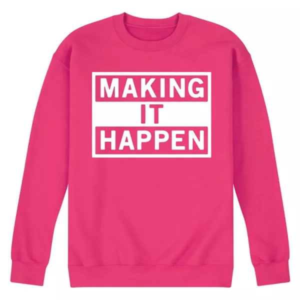 

Мужская флисовая толстовка «Make it happen» Licensed Character, пурпурный