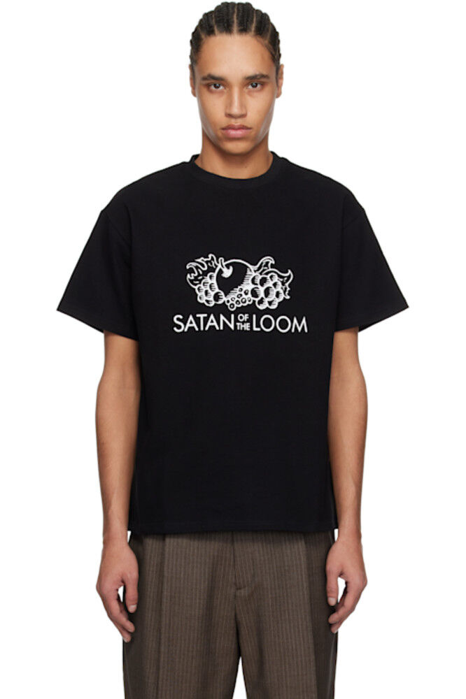 

Эксклюзивная черная футболка SSENSE «Satan of The Loom» Glass Cypress