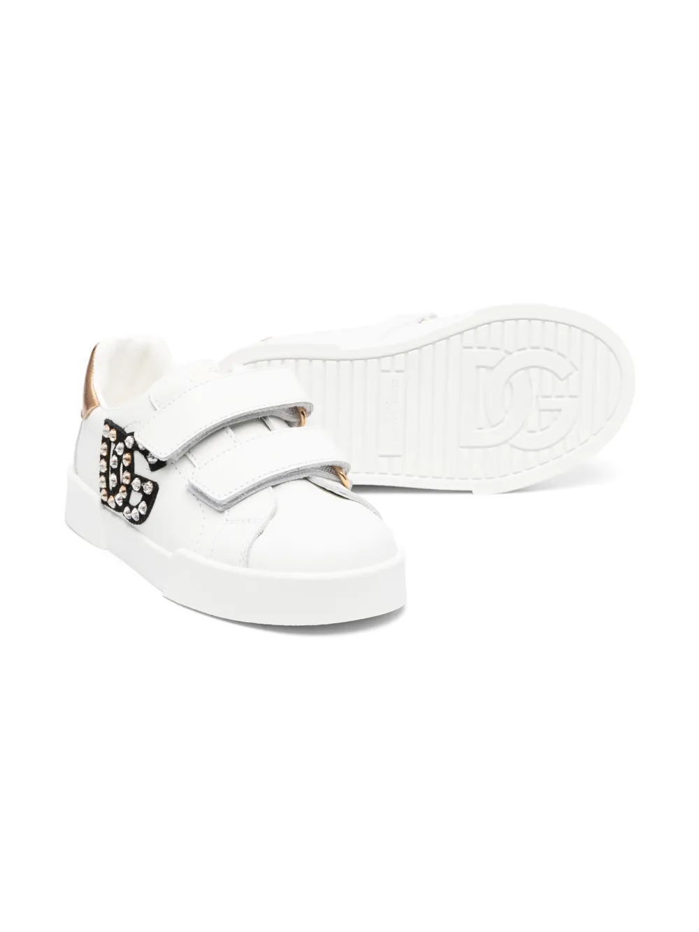 Кроссовки с логотипом из кристаллов Dolce & Gabbana Kids, белый — фото 2