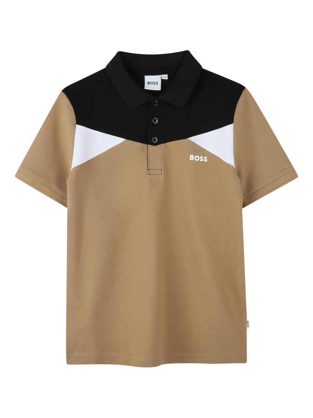 

Рубашка поло со вставками BOSS Kidswear, нейтральный
