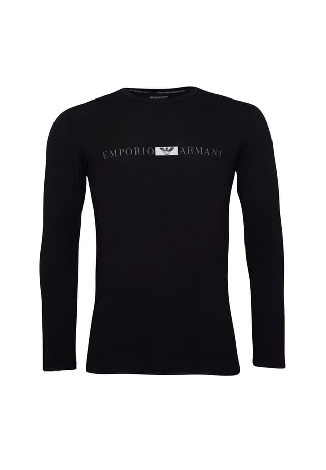 

Рубашка с длинными рукавами Emporio Armani, черный