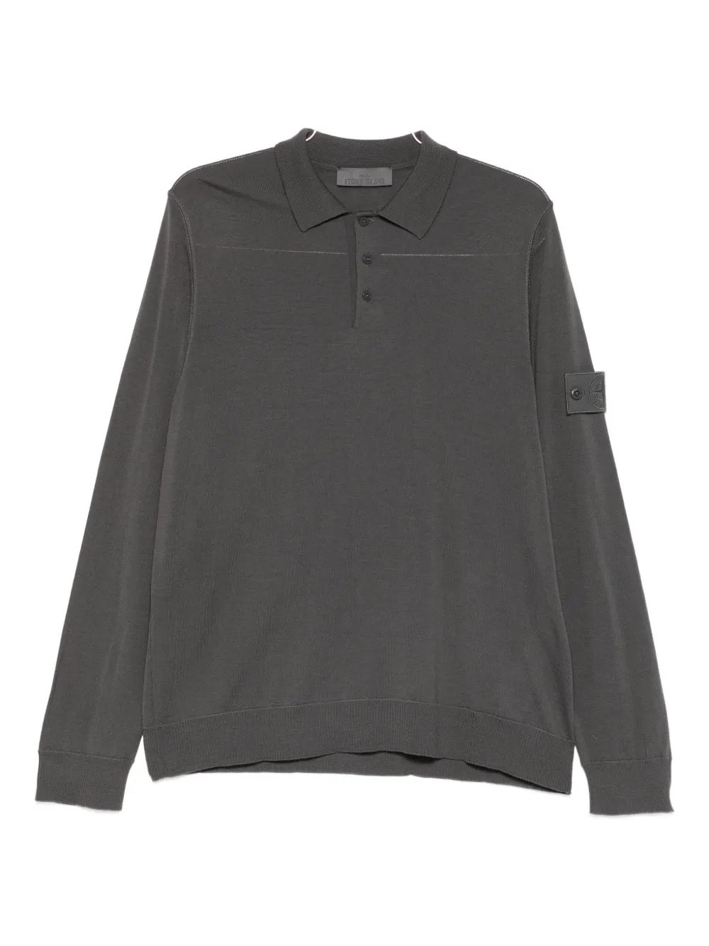 

Поло с длинными рукавами Stone Island, серый