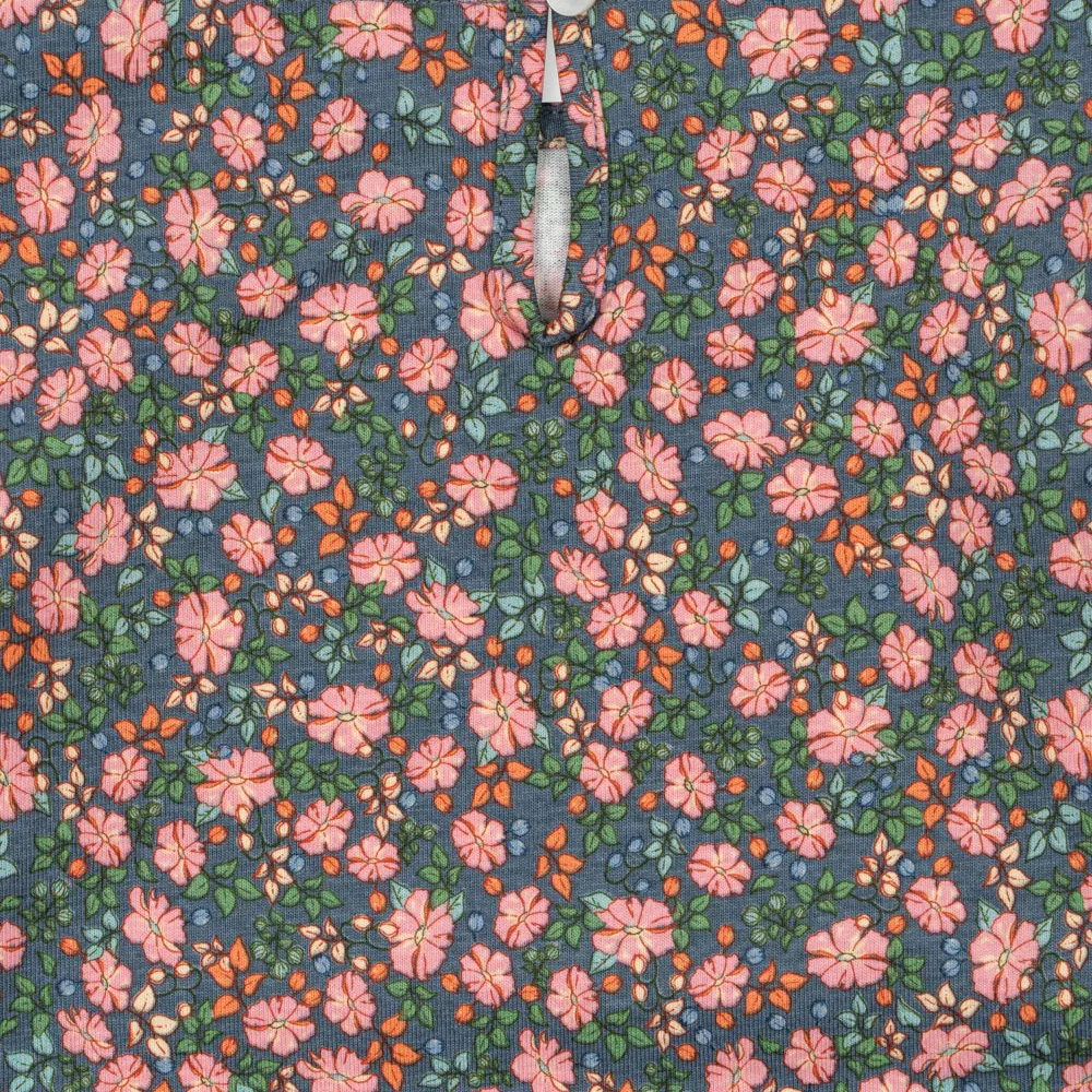 Детская блузка с цветочным принтом и разрезами Draey Floral Slit Blouse Kyoto от Konges Sloejd — фото 3