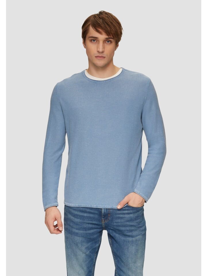 

Пуловер QS Strickpullover langarm, синий