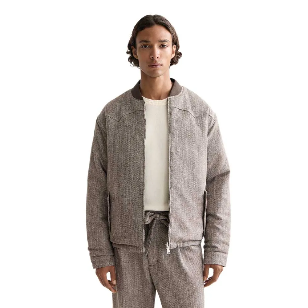 

Двусторонняя стеганая куртка-бомбер Scotch & Soda, окрашенная пряжей, серый