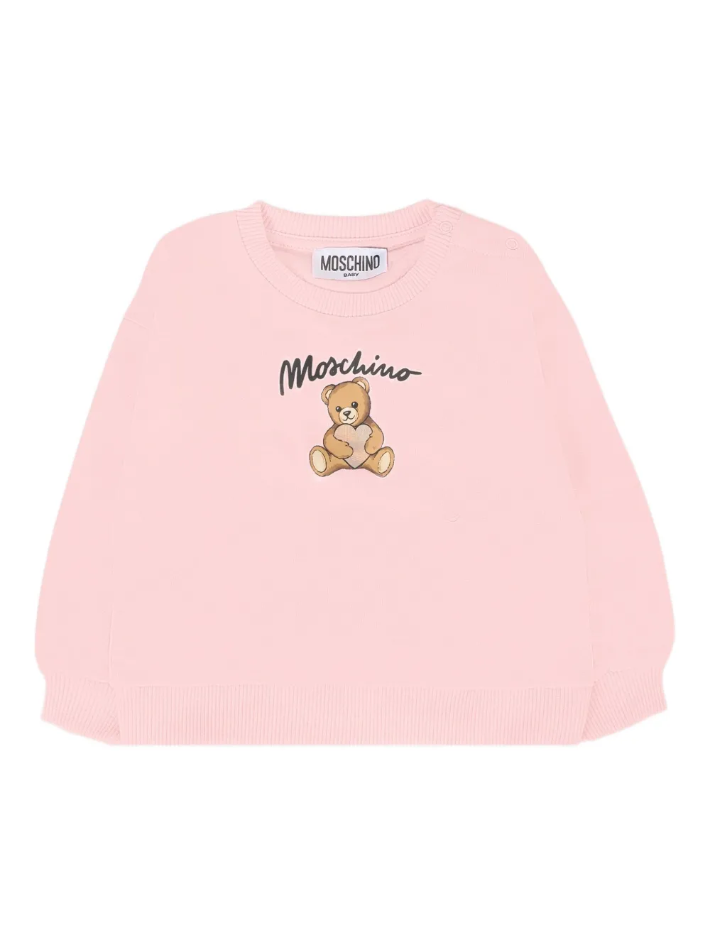 

Толстовка с круглым вырезом и принтом Moschino Kids, розовый