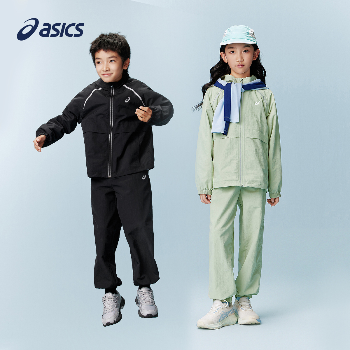 Детская повседневная спортивная одежда ASICS, 4017 зеленый — фото 4