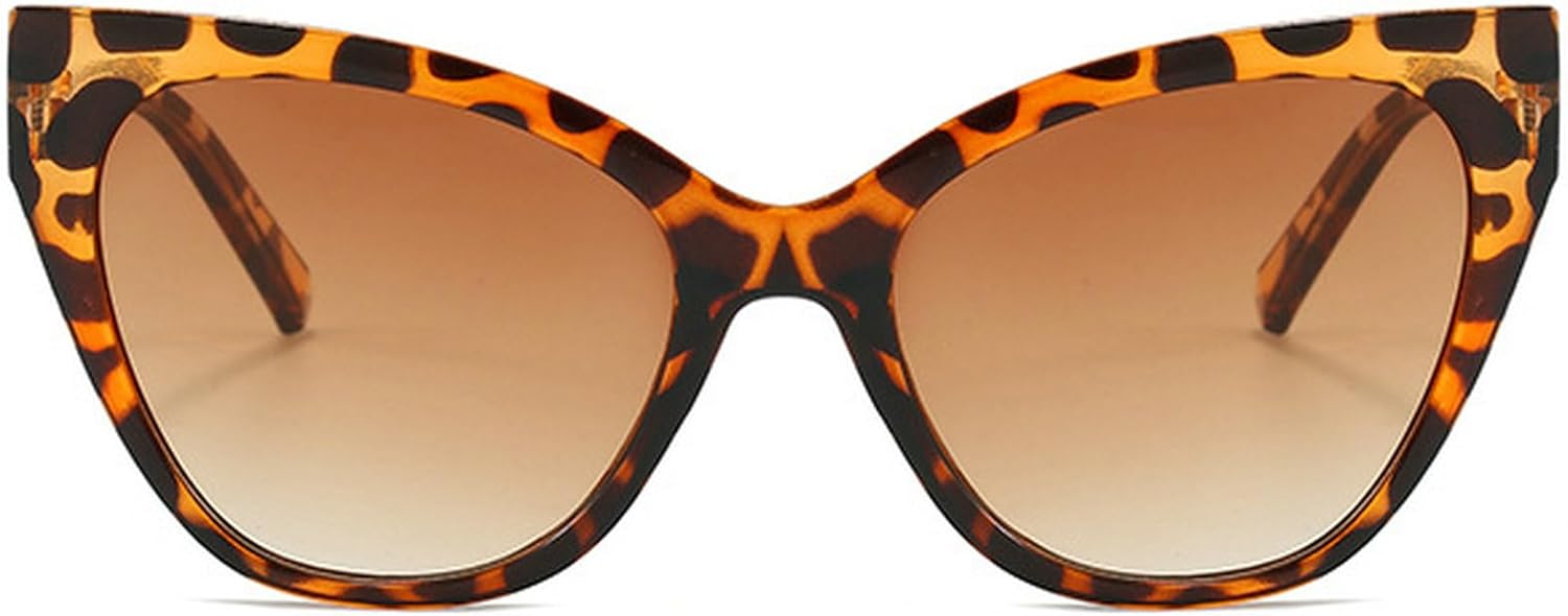 

Винтажные солнцезащитные очки «кошачий глаз» для женщин, дизайнерские ретро-очки в стиле 90-х, большие солнцезащитные очки, модные очки для вождения mincl, Brown Leopard