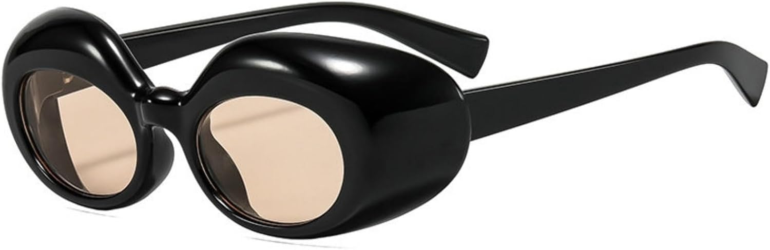 

Willochra Модные маленькие овальные солнцезащитные очки для женщин и мужчин, уникальная толстая оправа, овальные линзы, конфетные цвета, милые солнцезащитные очки в стиле хип-хоп, C5