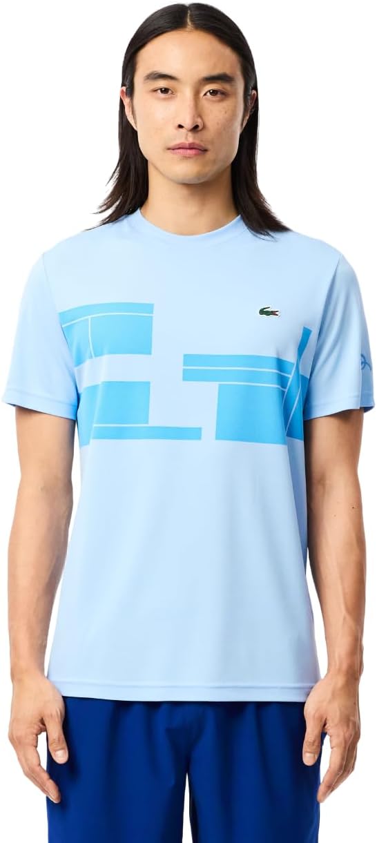 

Мужская спортивная теннисная футболка Lacoste X Novak Djokovic, Classic Blue/Argentine Blue, Синий, Мужская спортивная теннисная футболка Lacoste X Novak Djokovic, Classic Blue/Argentine Blue