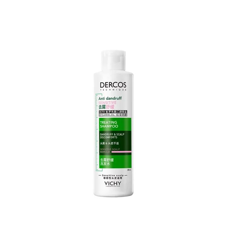 Vichy Шампунь DERCOS Soothing Pink Logo для ухода за волосами, контроль жирности, лечение перхоти, аромат мыла, 200 мл