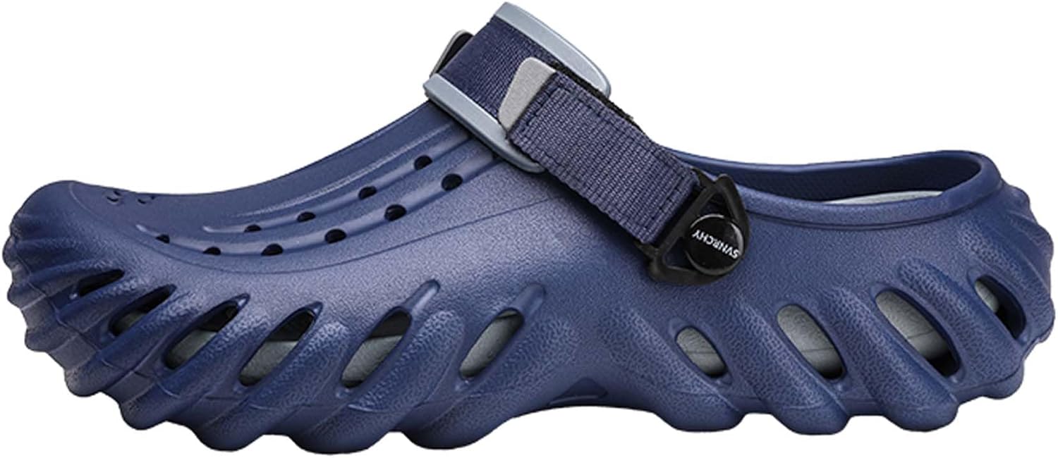 

Сандалии и шлепанцы с отверстиями для мужчин с противоскользящей подошвой для ношения на улице Cyyds, синий