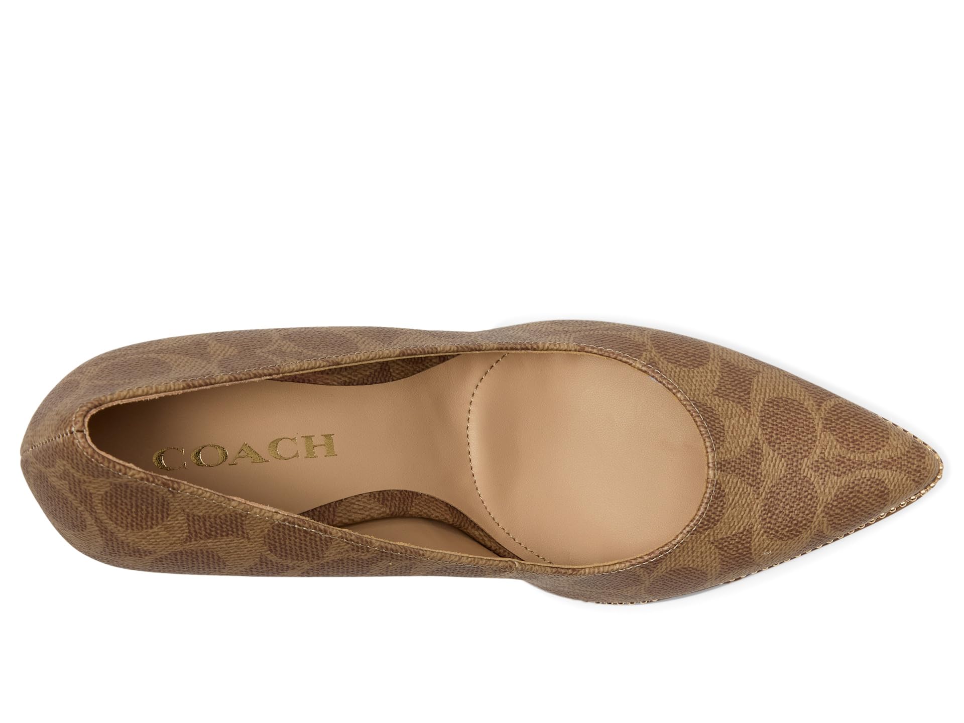 Туфли COACH Samantha Signature Coated Canvas Pumps, желто-коричневый — фото 2