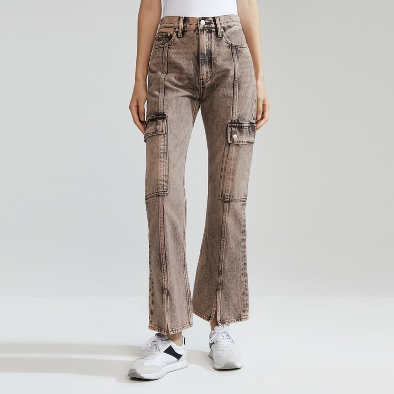 

Джисы Calvin Klein Jeans с накладными карманами и разрезами, коричневый
