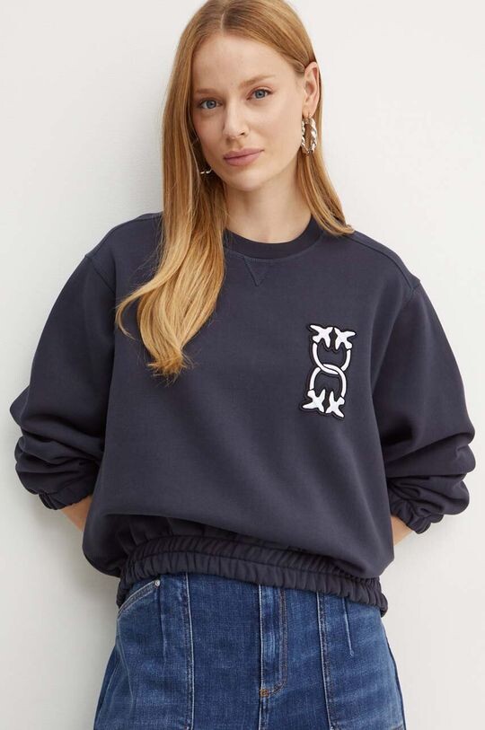 

Хлопковая толстовка Pinko, темно-синий