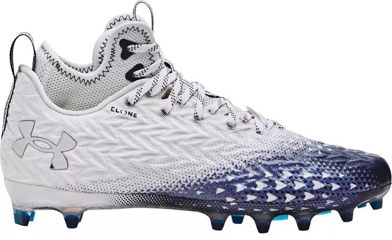 

Мужские футбольные бутсы Under Armour Spotlight Clone MC, белый/темно-синий