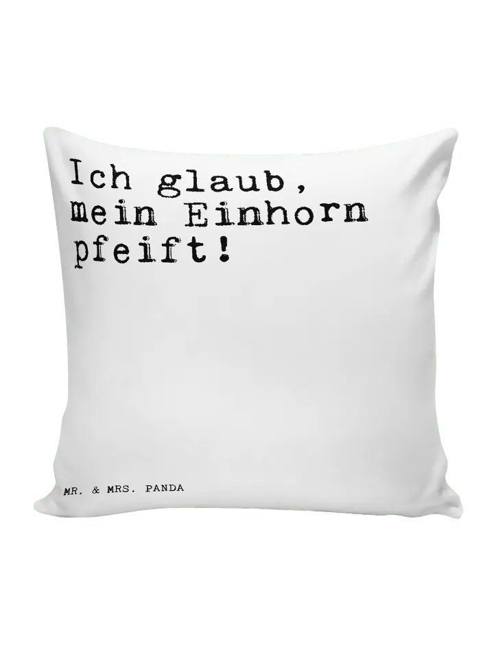 

Подушка Mr & Mrs Panda 40x40 Ich glaub mein Einhorn, белый
