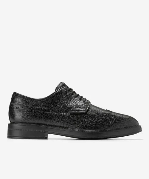 Мужские оксфорды из кожи COLE HAAN Grand Wingtip черные