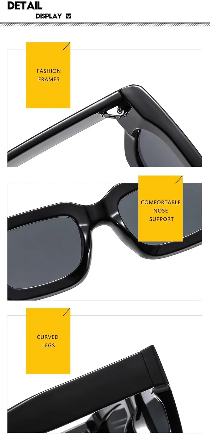 

Мужские квадратные солнцезащитные очки в маленькой оправе, для активного отдыха и покупок, женские декоративные солнцезащитные очки Generic, Multi-colored